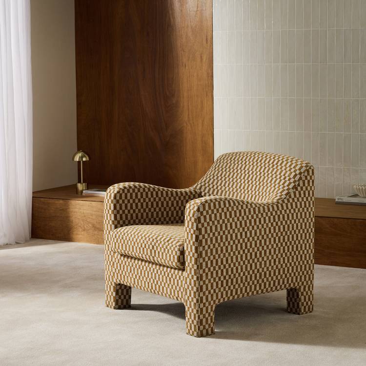 Habitat Vinny Fabric Armchair - Khaki 0
