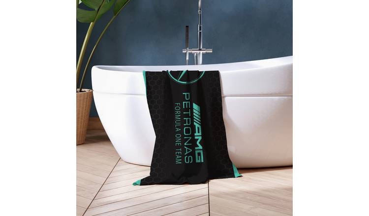 Mercedes AMG Petronas F1 Beach Towel - Black