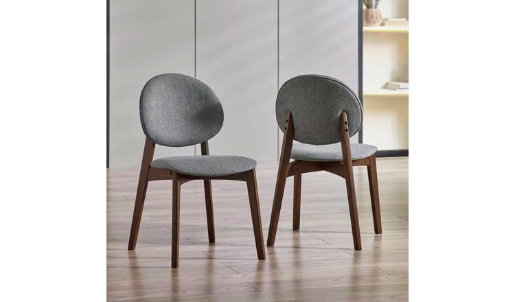 Julian Bowen Artemis Pair of Fabric Dining Chairs - Grey