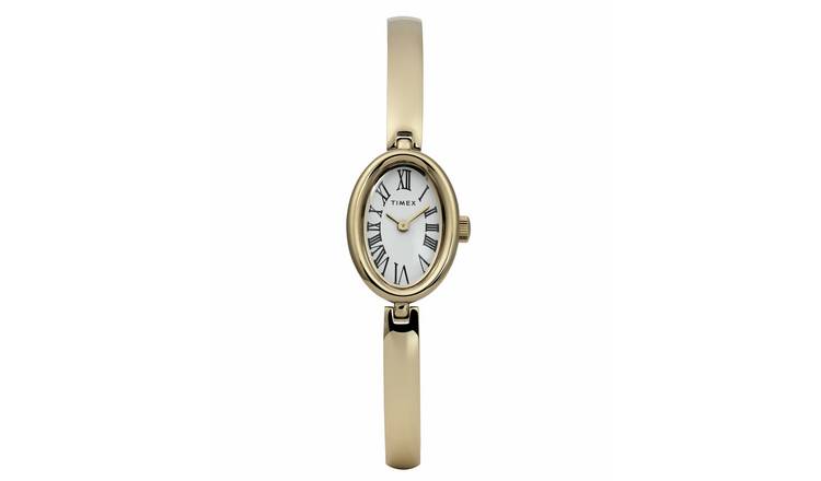 Timex Cavatina White Dial Stainless Steel Bangle Watch