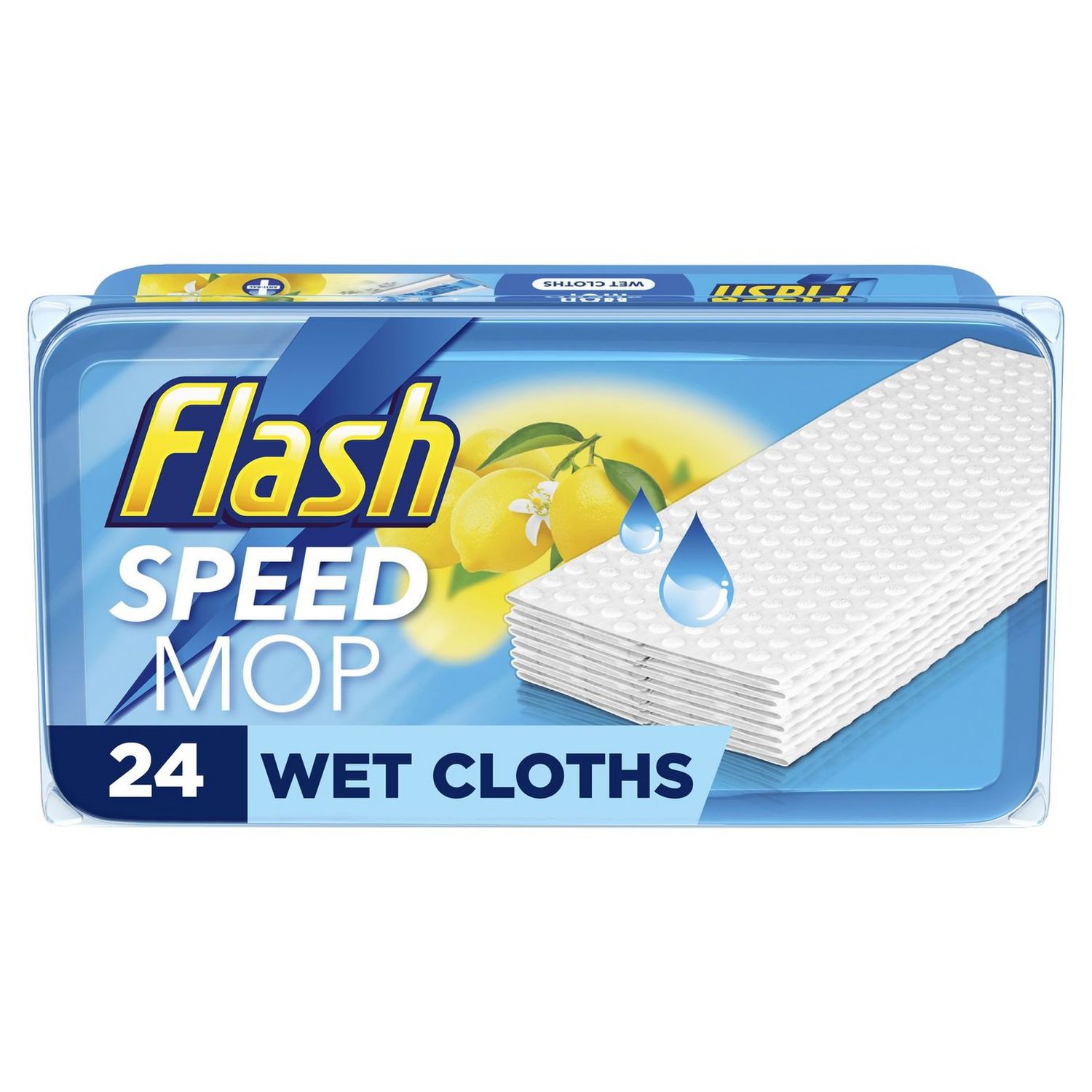Flash Speed Mop Lemon Wet Refills Floor Cleaning Cloths - Pack of 24