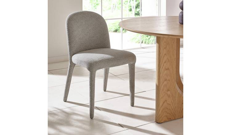 Julian Bowen Holly Pair of Fabric Dining Chairs - Graphite