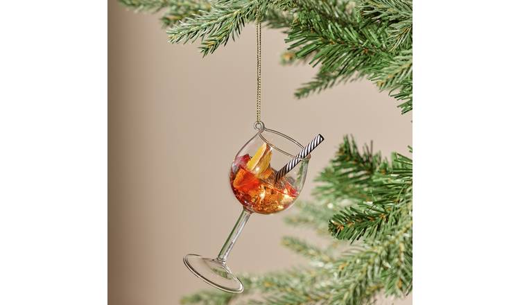 Argos Home Cocktail Glass Hanging Christmas Ornament