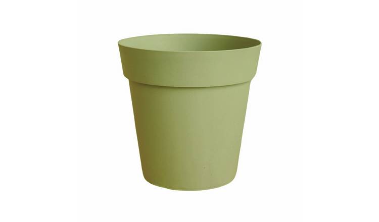 Ivyline 40cm Cleo plastic Planter with Wheels - Olive