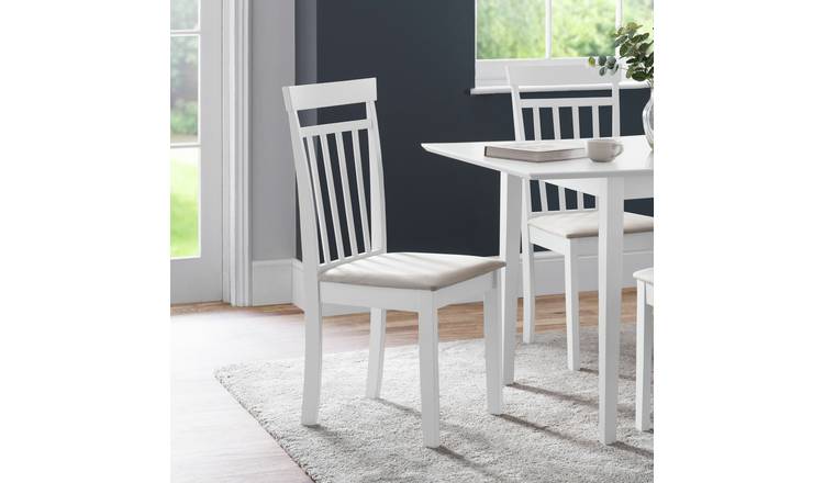 Julian Bowen Coast Pair of Dining Chairs - White