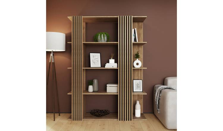 GFW Louvered Wide Shelving Unit – Natural