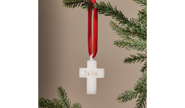 Argos Home 2026 Remembrance Cross Hanging Christmas Ornament