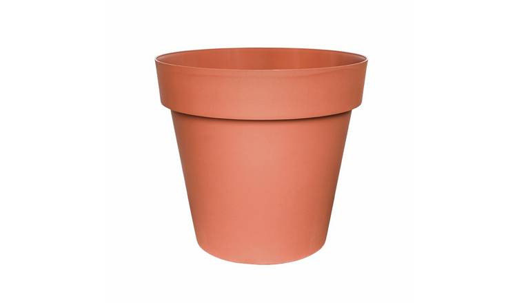 Ivyline 40cm Cleo plastic Planter with Wheels - Terracotta