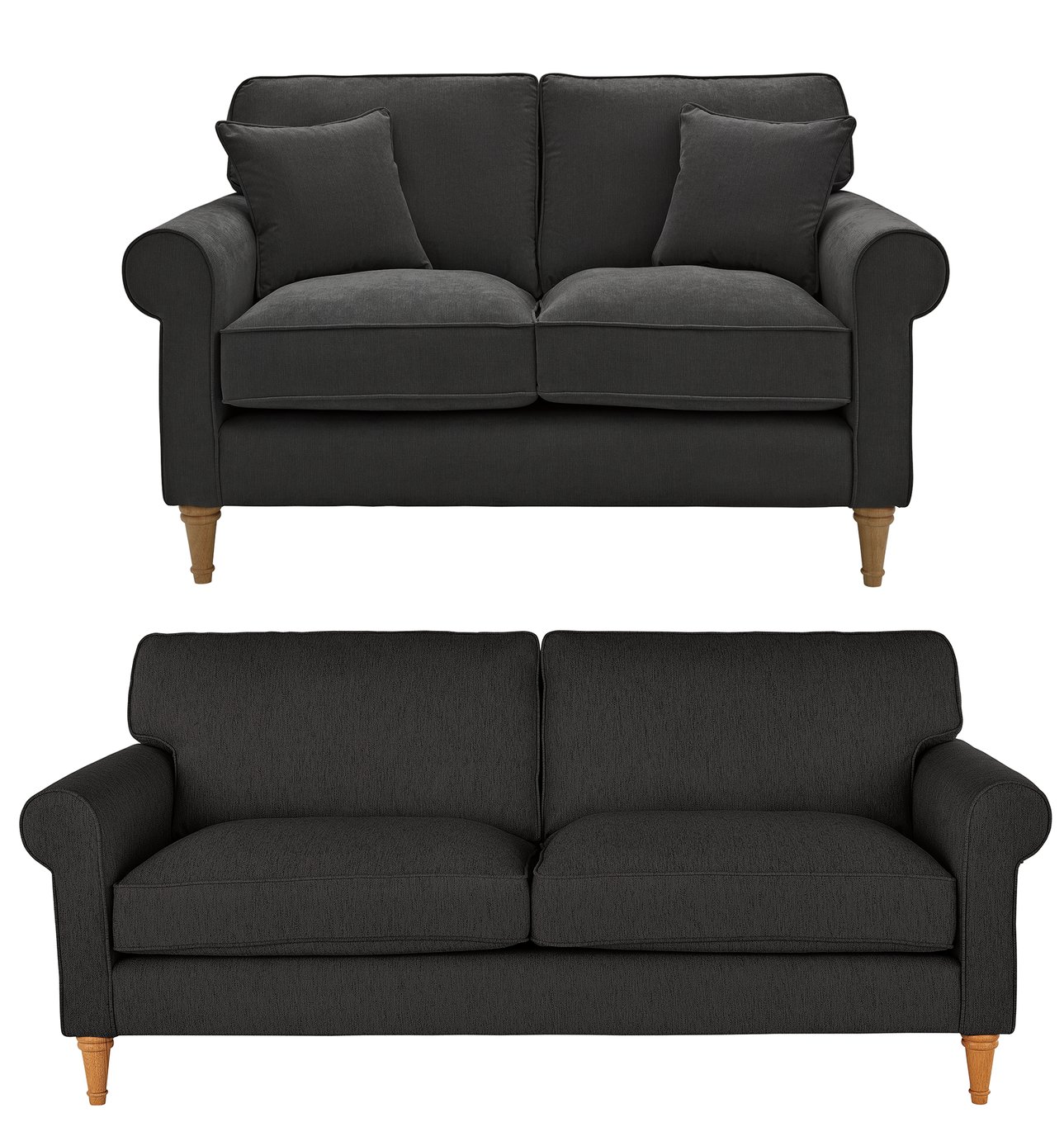 Argos Home William Fabric 2 Seater & 3 Seater Sofa -Charcoal Review