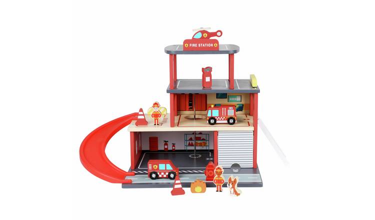 Chad Valley Large Wooden Firestation Playset