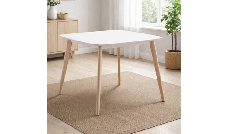 Julian Bowen Casa 4 Seater Dining Table - White & Oak