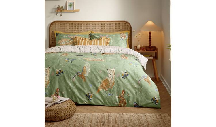 Furn Meadow Floral Green Bedding Set - Single