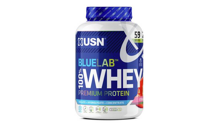 USN Blue Lab Whey Strawberry Protein Shake - 2kg