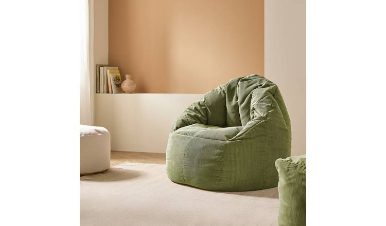 Kaikoo Cinema Cord Bean Bag Chair - Olive