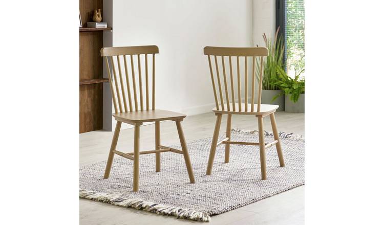 Julian Bowen Sakura Pair of Dining Chairs - Natural Wood