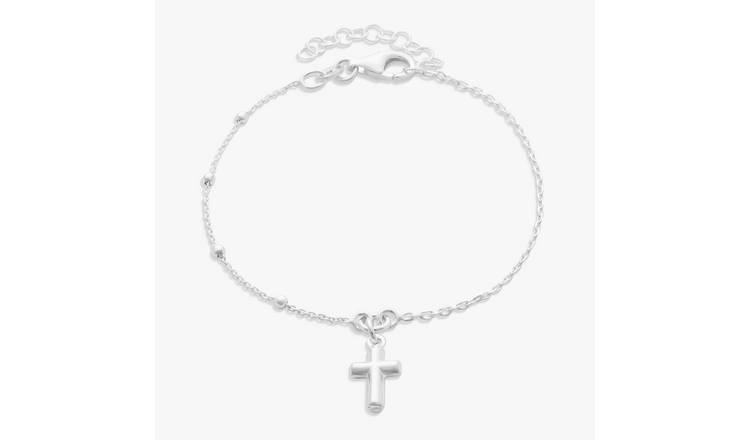 Revere Sterling Silver Cross Charm Bracelet
