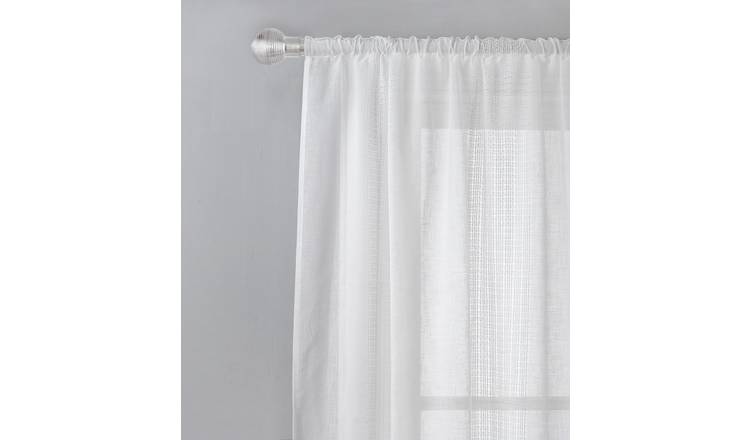 Buy Habitat Linen Look Ladder Voile Curtain Panel | Curtains | Argos