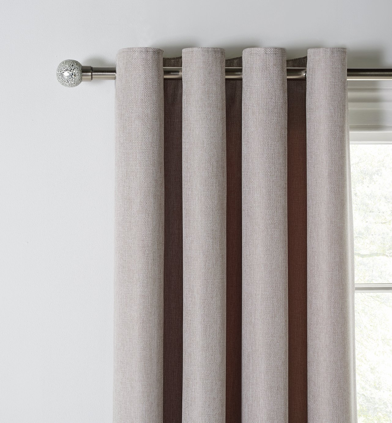 Argos Home Basket Weave Lined Curtains 117x137cm Natural (8238908