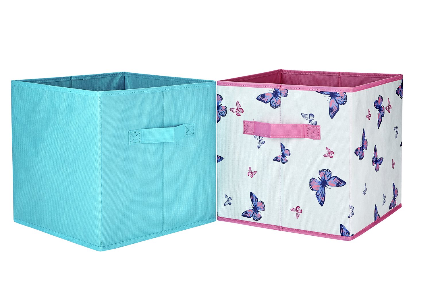 Argos Home Pack of 4 Butterfly Canvas Boxes