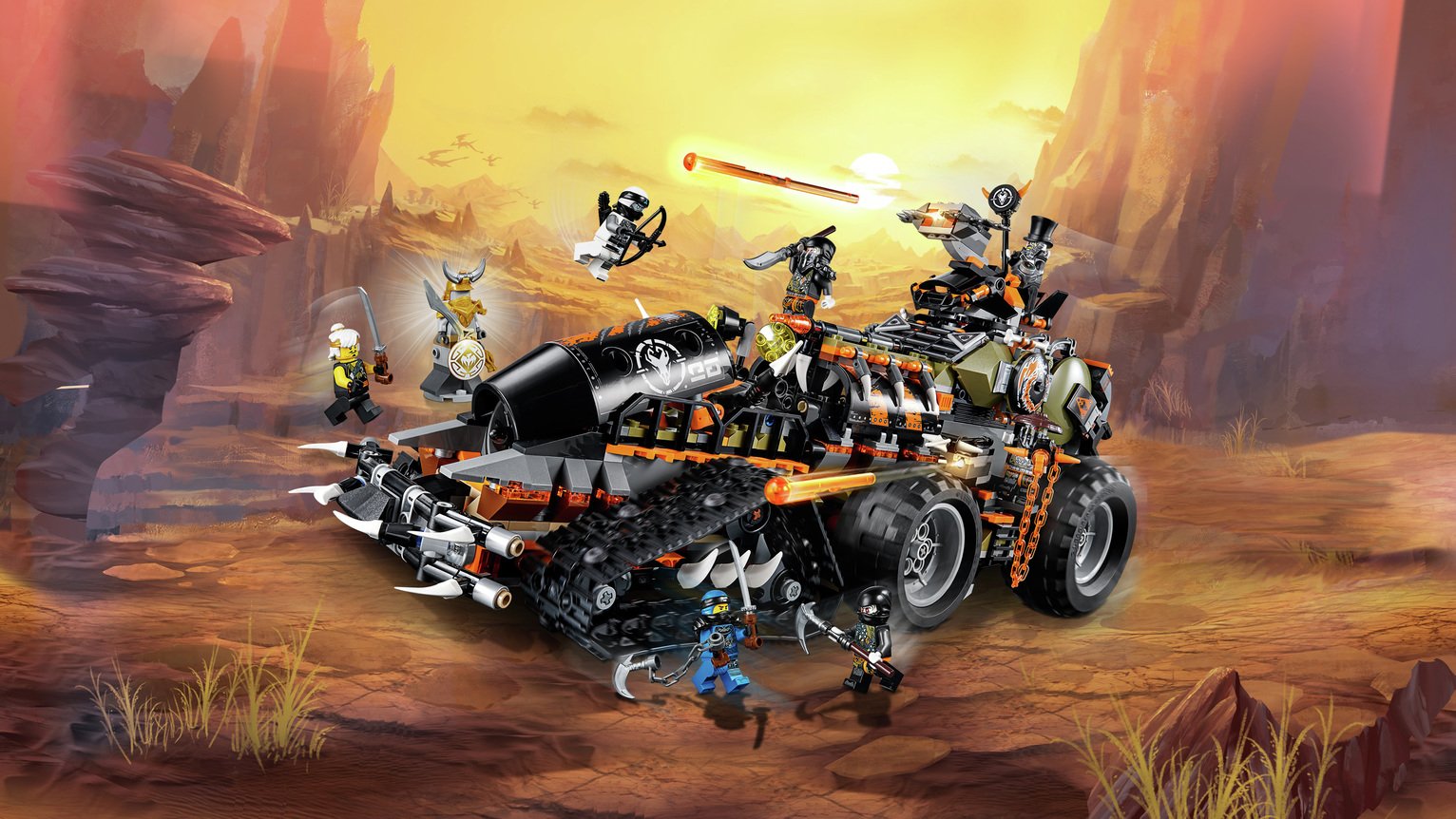 LEGO Ninjago Dieselnaut Tank Dragon Hunters Toy Reviews