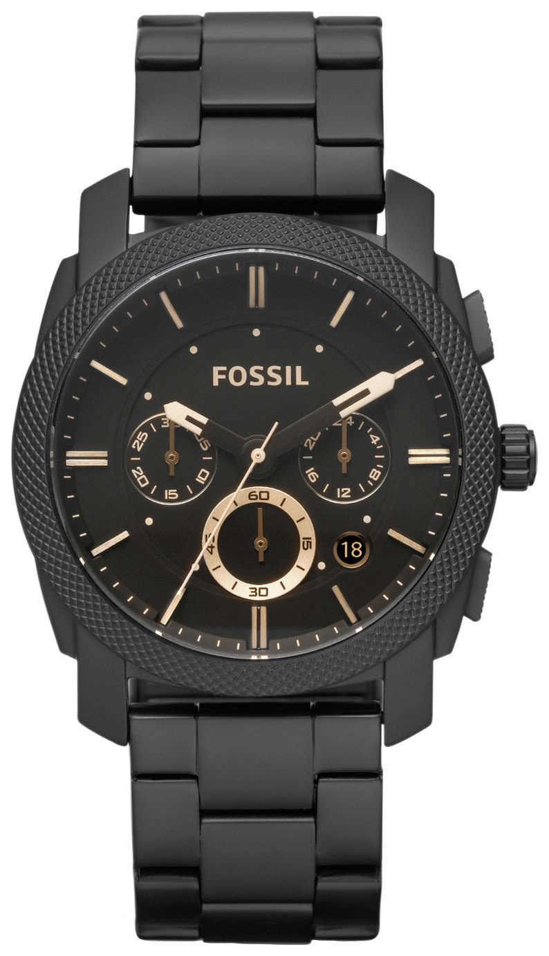 Fossil Machine Men's Black Stainless Steel Chronograph Watch review