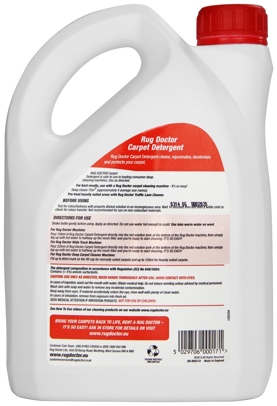 Rug Doctor 2L Carpet Cleaning Solution Review