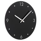 Buy Argos Home Round Glass Wall Clock - Black | Clocks | Argos