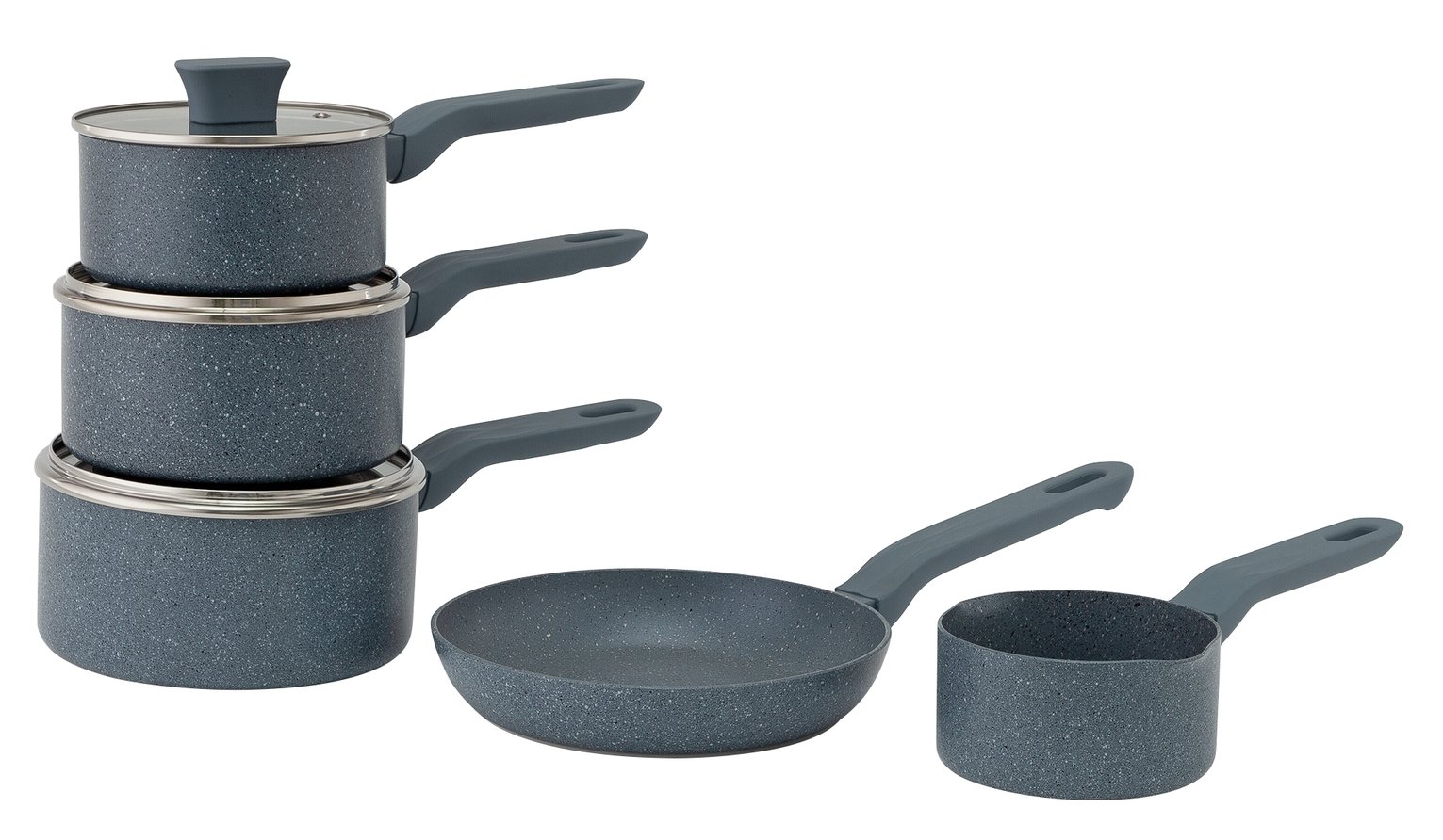 Argos Home Stone Effect 5 Piece Pan Set