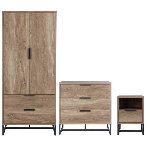 Buy Argos Home Nomad 3 Piece 2 Door Wardrobe Set Oak Effect