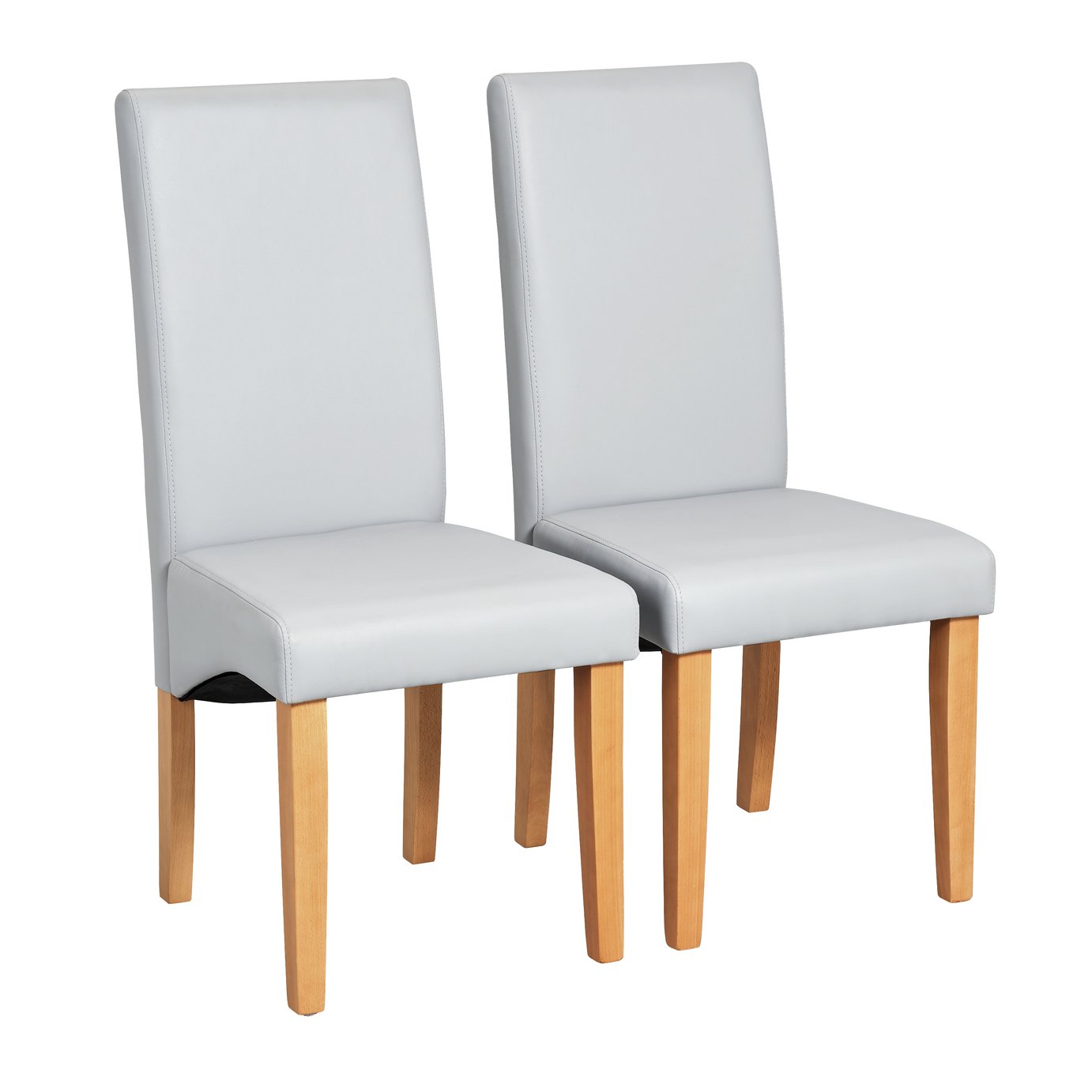 Argos Home Pair of Skirted Dining Chairs Grey (8241256) Argos Price Tracker pricehistory.co.uk