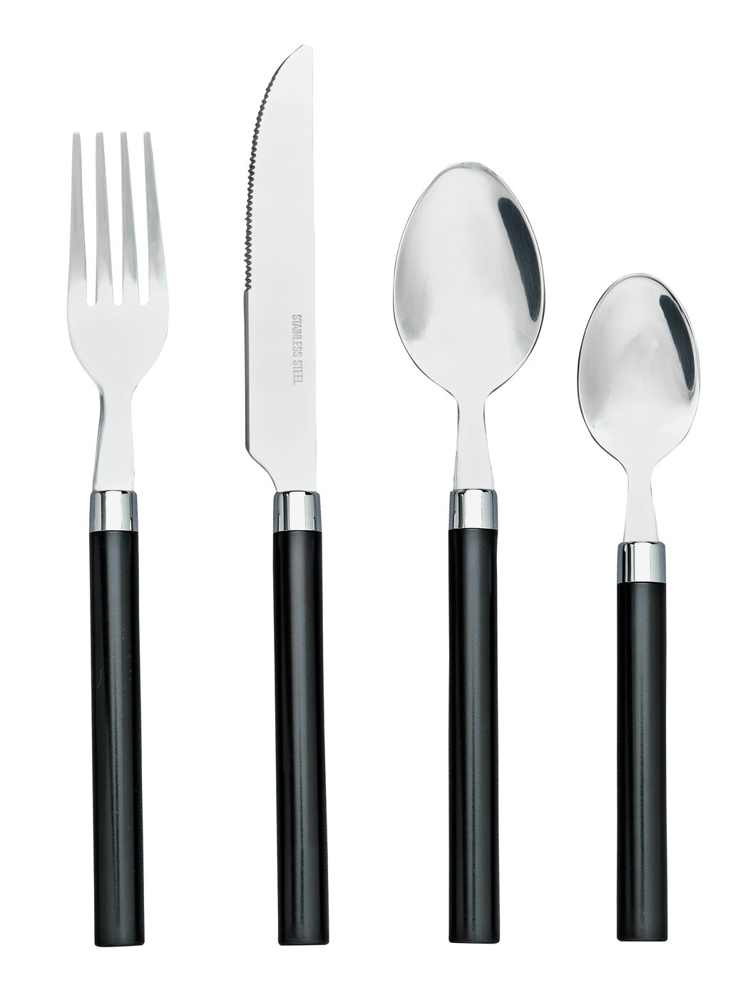 Argos Home 16 Piece Cutlery Set - Black