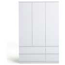 Buy Habitat Jenson Gloss 3 Door 4 Drawer Wardrobe - White | Wardrobes ...