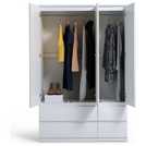 Buy Habitat Jenson Gloss 3 Door 4 Drawer Wardrobe - White | Wardrobes ...