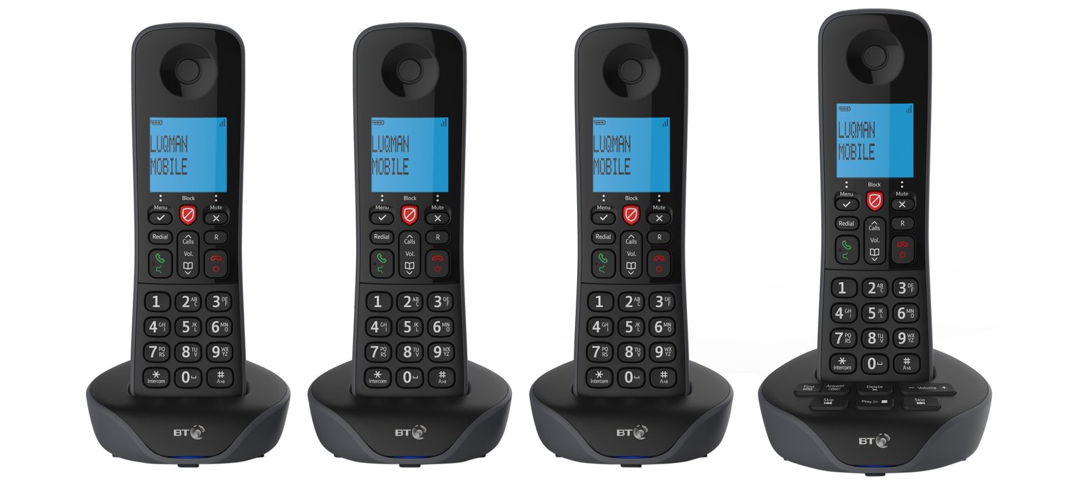 BT7880 Cordless Telephone with Answer Machine - Quad