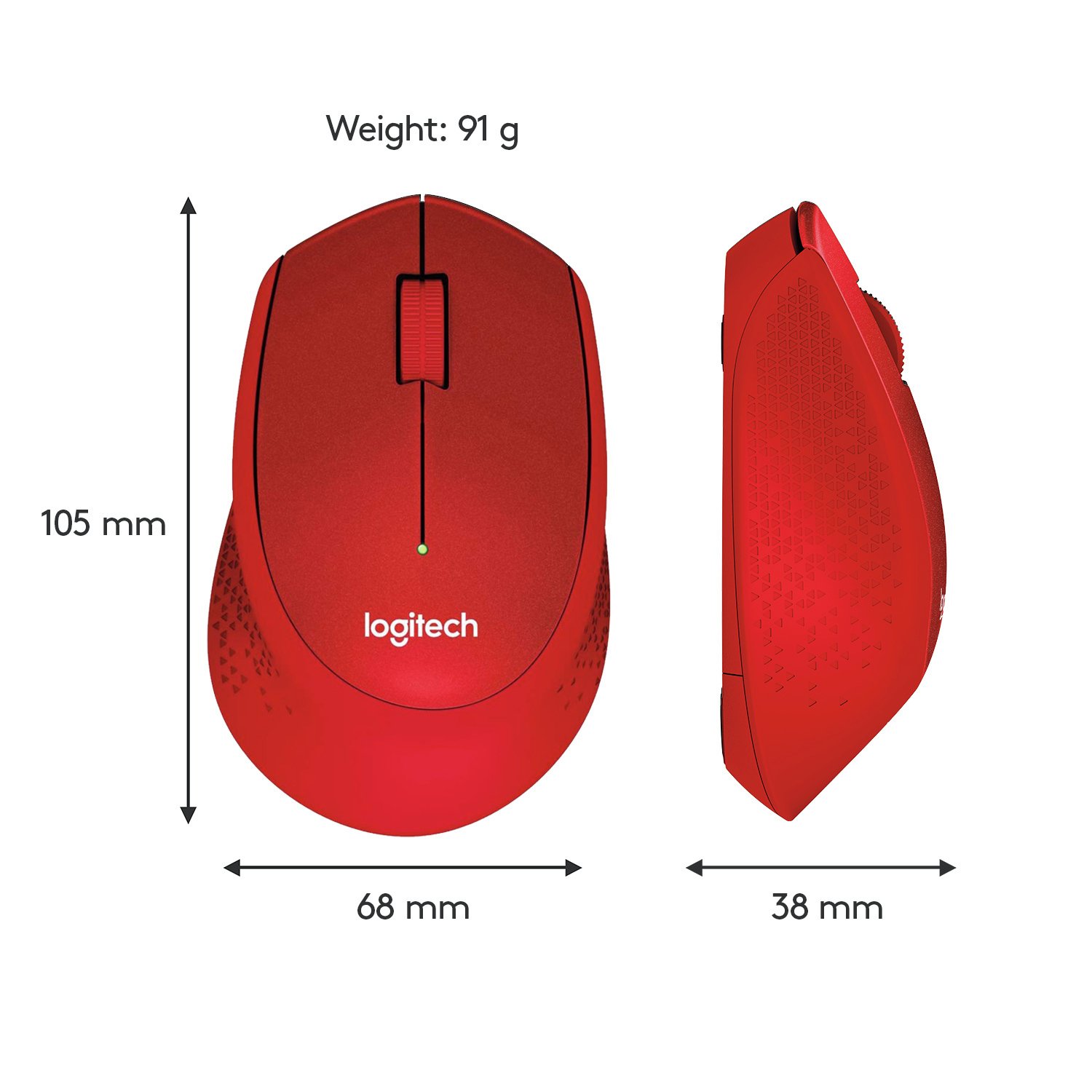 Logitech M330 Wireless Silent Mouse - Red