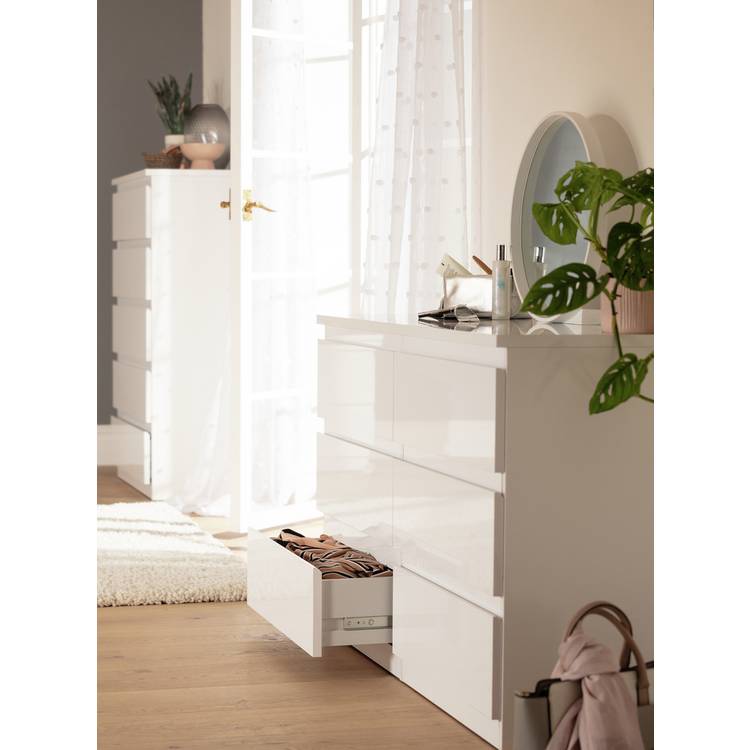 Habitat Jenson 6 Drawer Chest - White Gloss 0