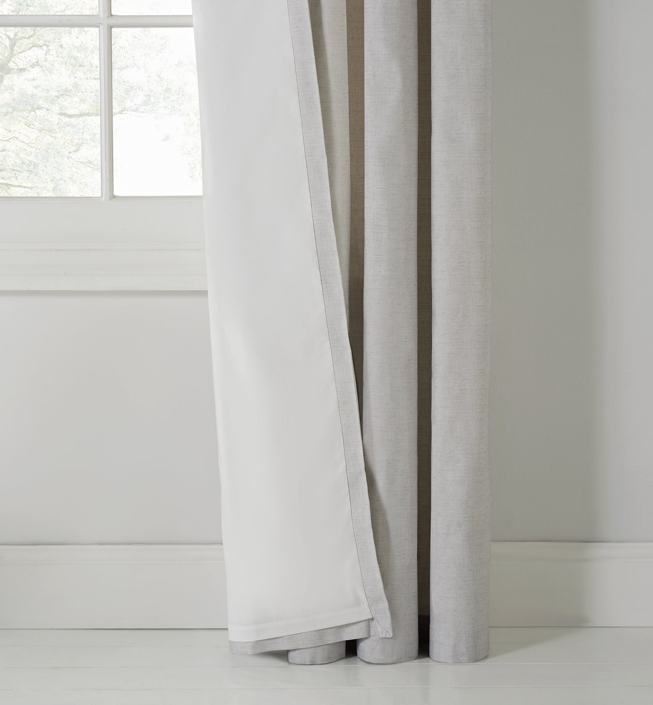 Argos Home Dublin Lined Eyelet Curtains 229x229cm Dove Grey Reviews