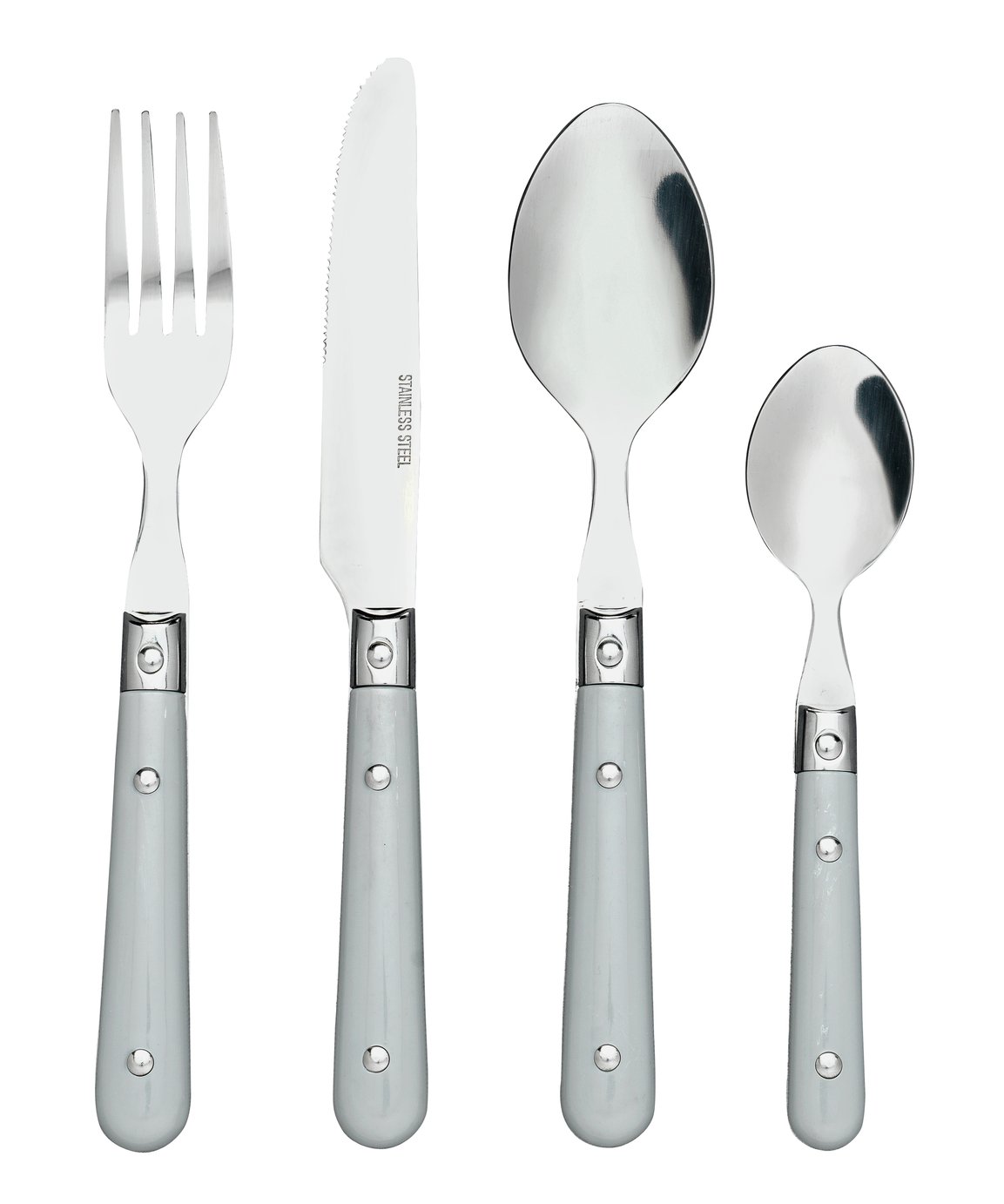 Argos Home 16 Piece Bistro Cutlery Set - Grey