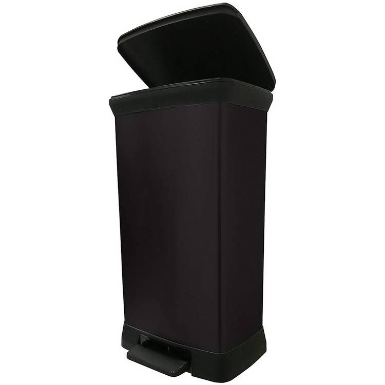 Curver 50 Litre Deco Pedal Bin - Black 0