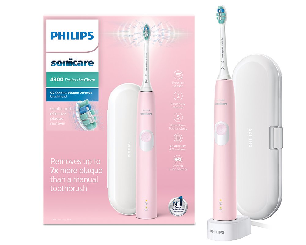 Philips ProtectiveClean 4300 Electric Toothbrush - Pink