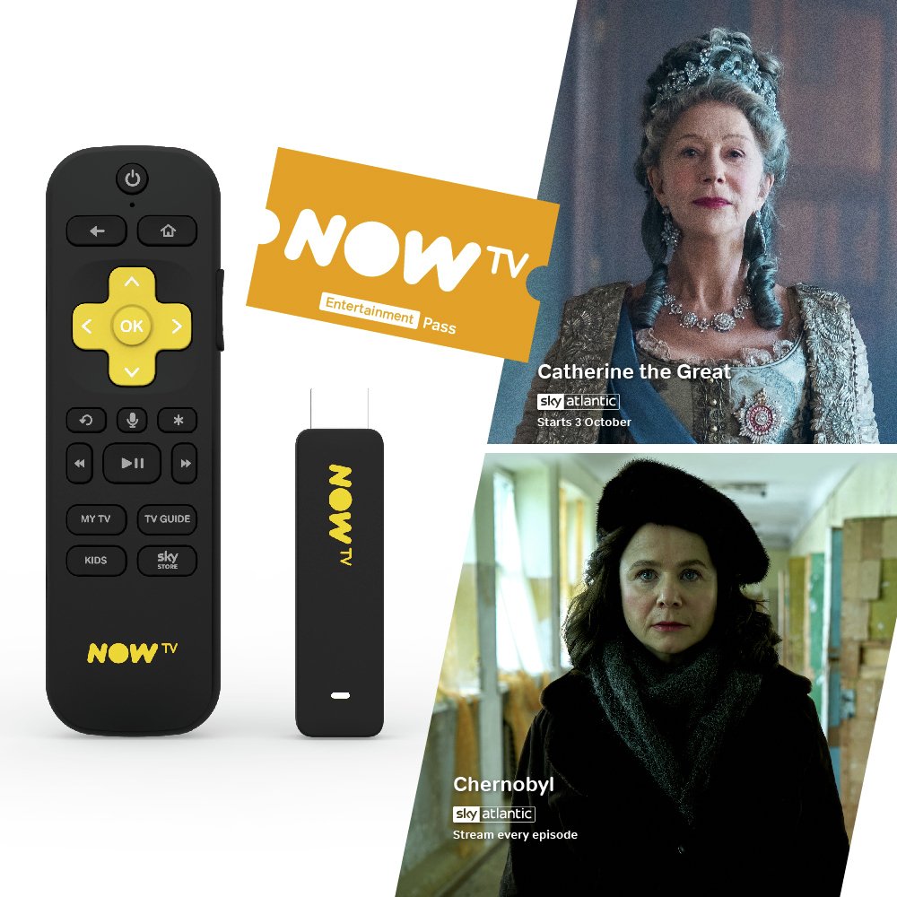 NOW TV Smart Stick with 2 Month Entertainment Pass