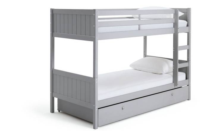 Habitat Detachable Bunk Bed, Drawer & 2 Mattresses - Grey