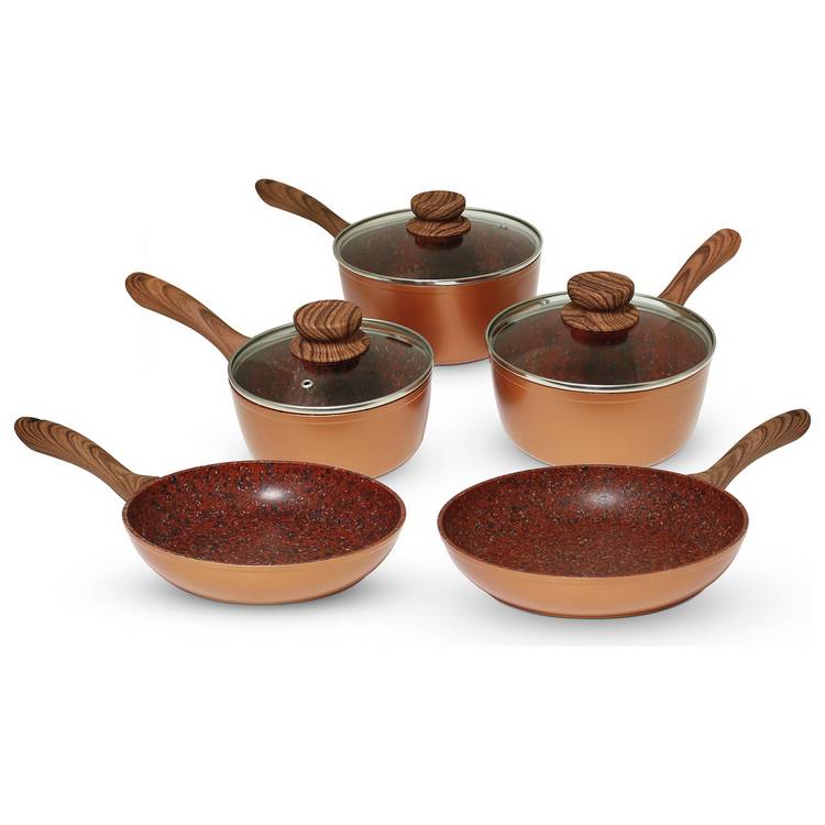 JML Copper Stone Pan 5 Piece Pan Set 0