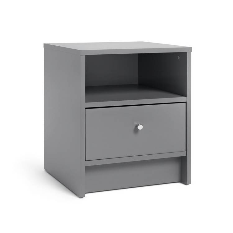 Argos Home Malibu 1 Drawer Bedside Table - Grey 0