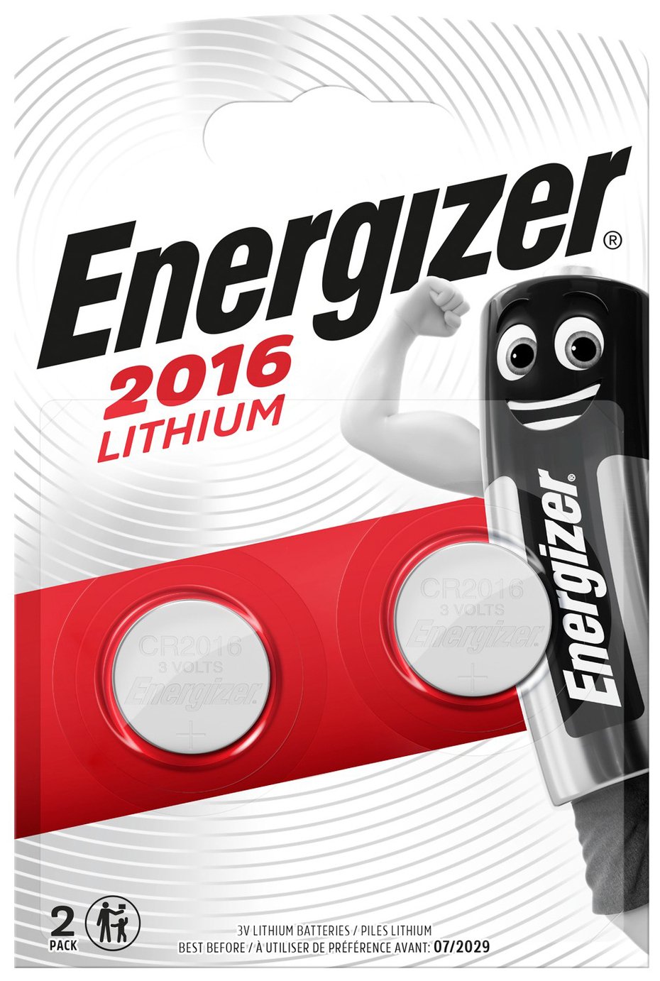 Energizer 2016 Lithium Coin Batteries - 2 Pack