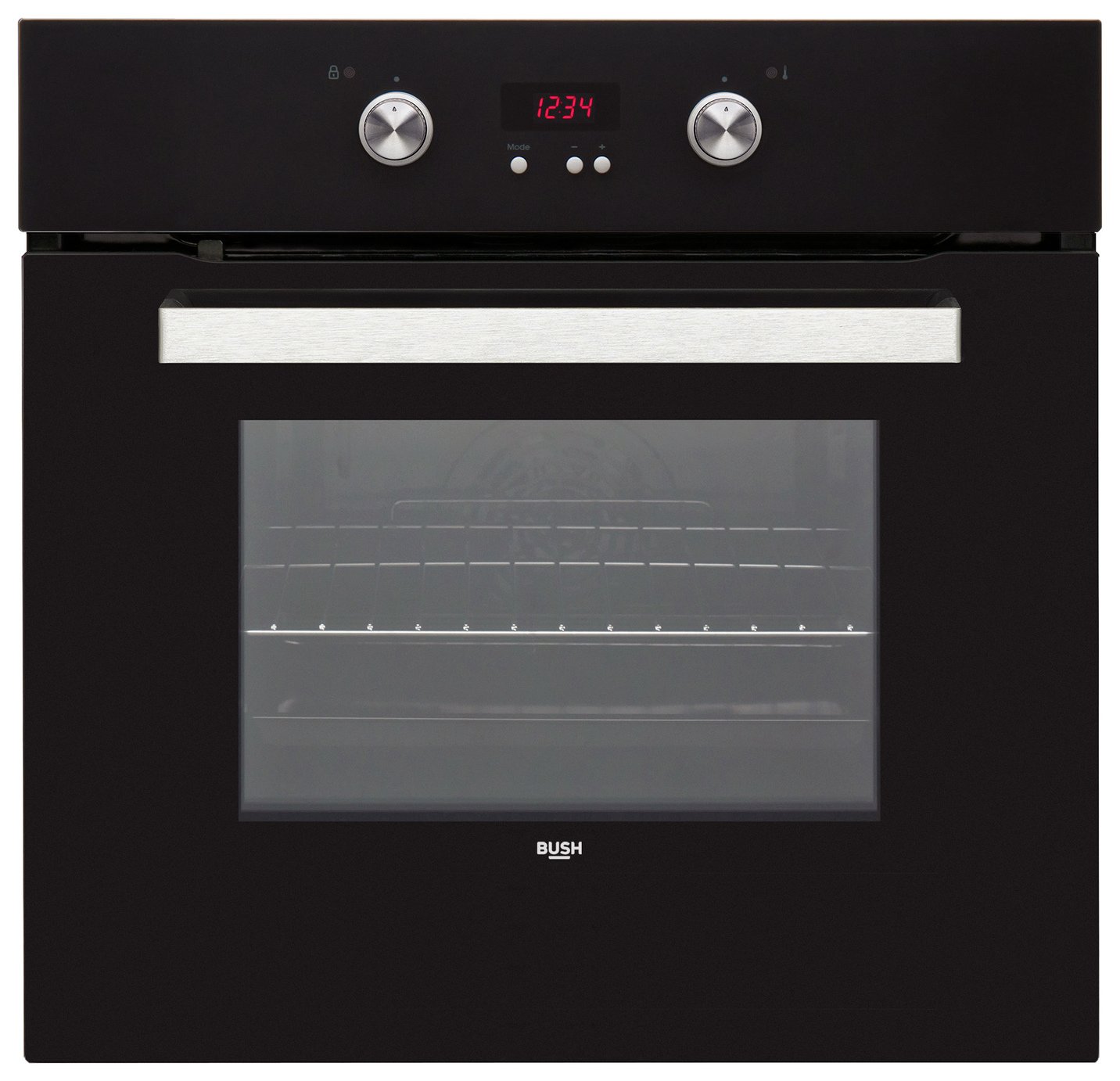 Bush BBISGLPYROBLK Pyrolytic Built In Single Oven - Black