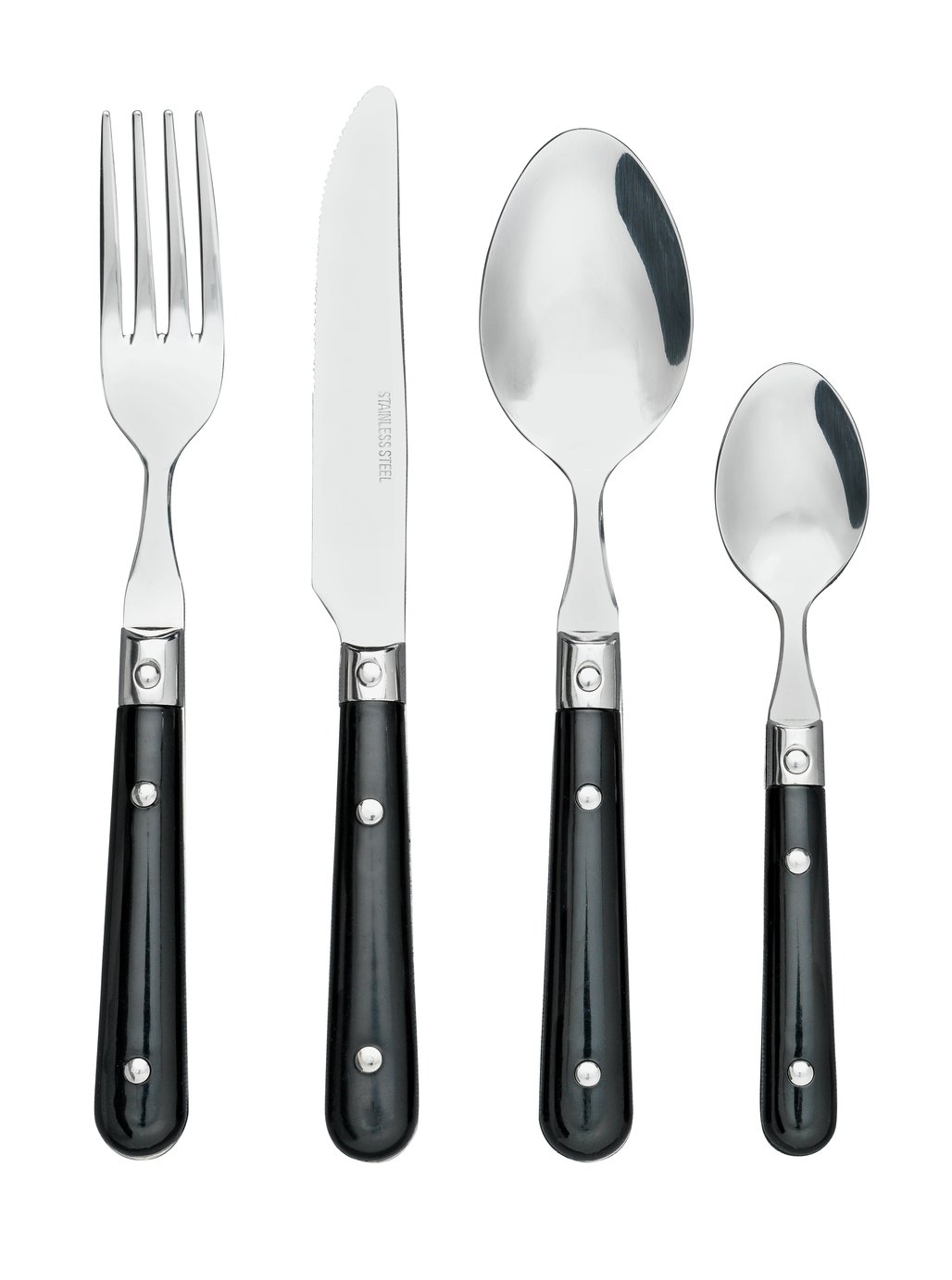 Argos Home 16 Piece Bistro Cutlery Set - Black