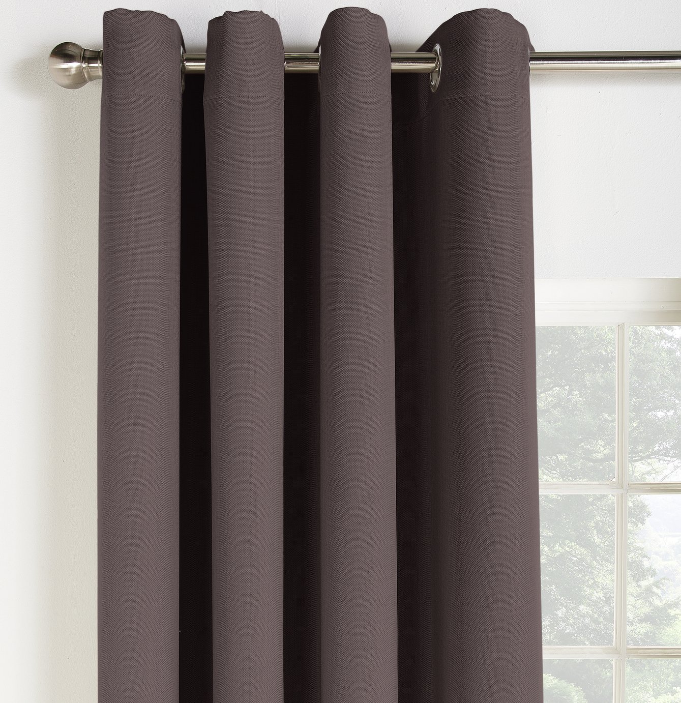 Argos Home Twilight Eyelet Curtains - 117x182cm - Charcoal