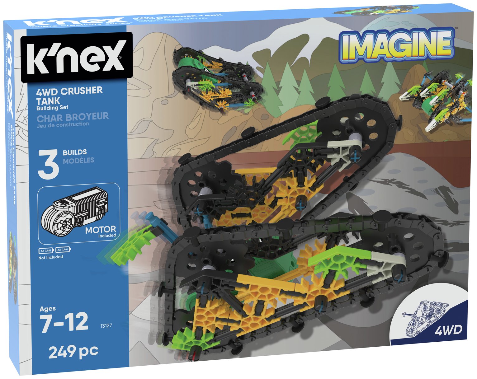 K'NEX Mountain Crusher Tank Building Set