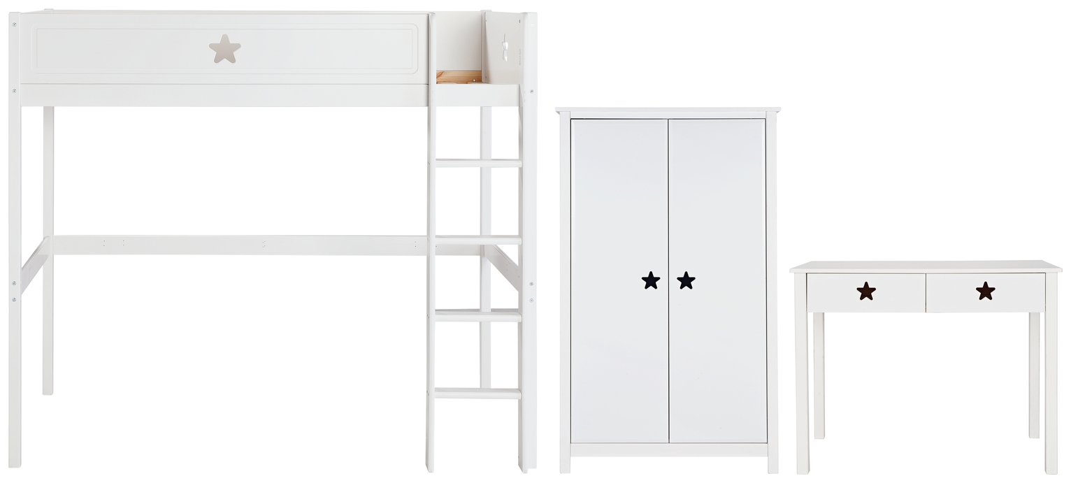 Argos Home Stars White 3 Piece High Sleeper Package